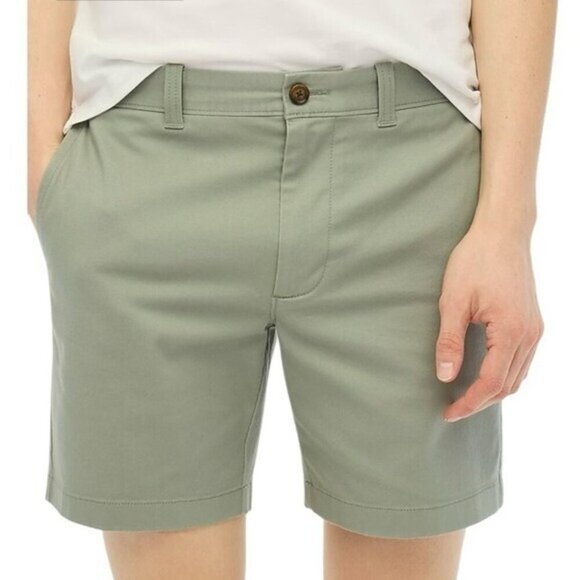 J. CREW Men’s 7” Flex Chino Shorts Quarry Green Size 40 NEW - Picture 1 of 7